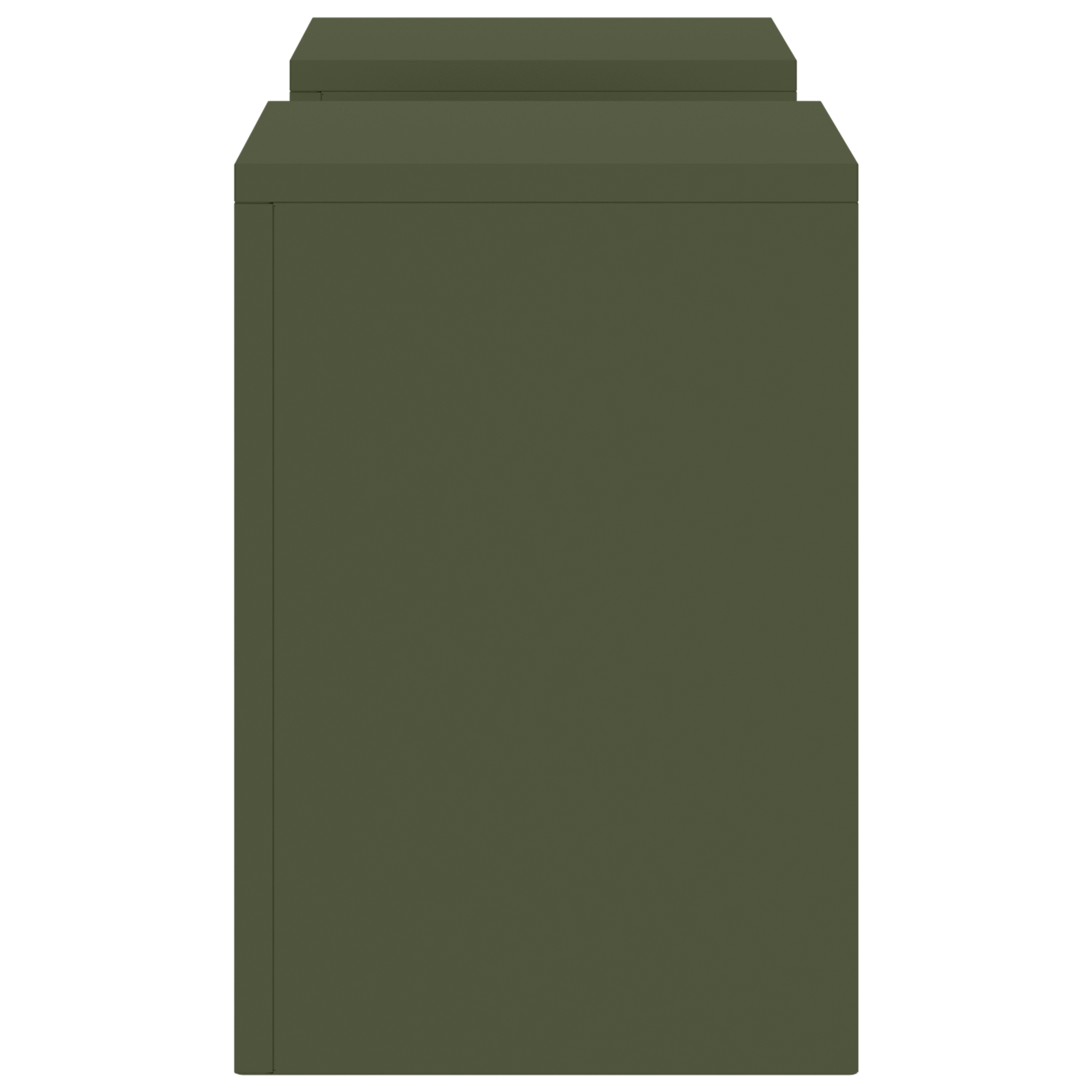 Supporti per Piante da Esterno Pilastro 2 pcs Verde Oliva 24x24x35 cm Acciaio