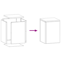 Portavasi da esterno Pillar 2 pcs 24x24x35 cm Acciaio zincato