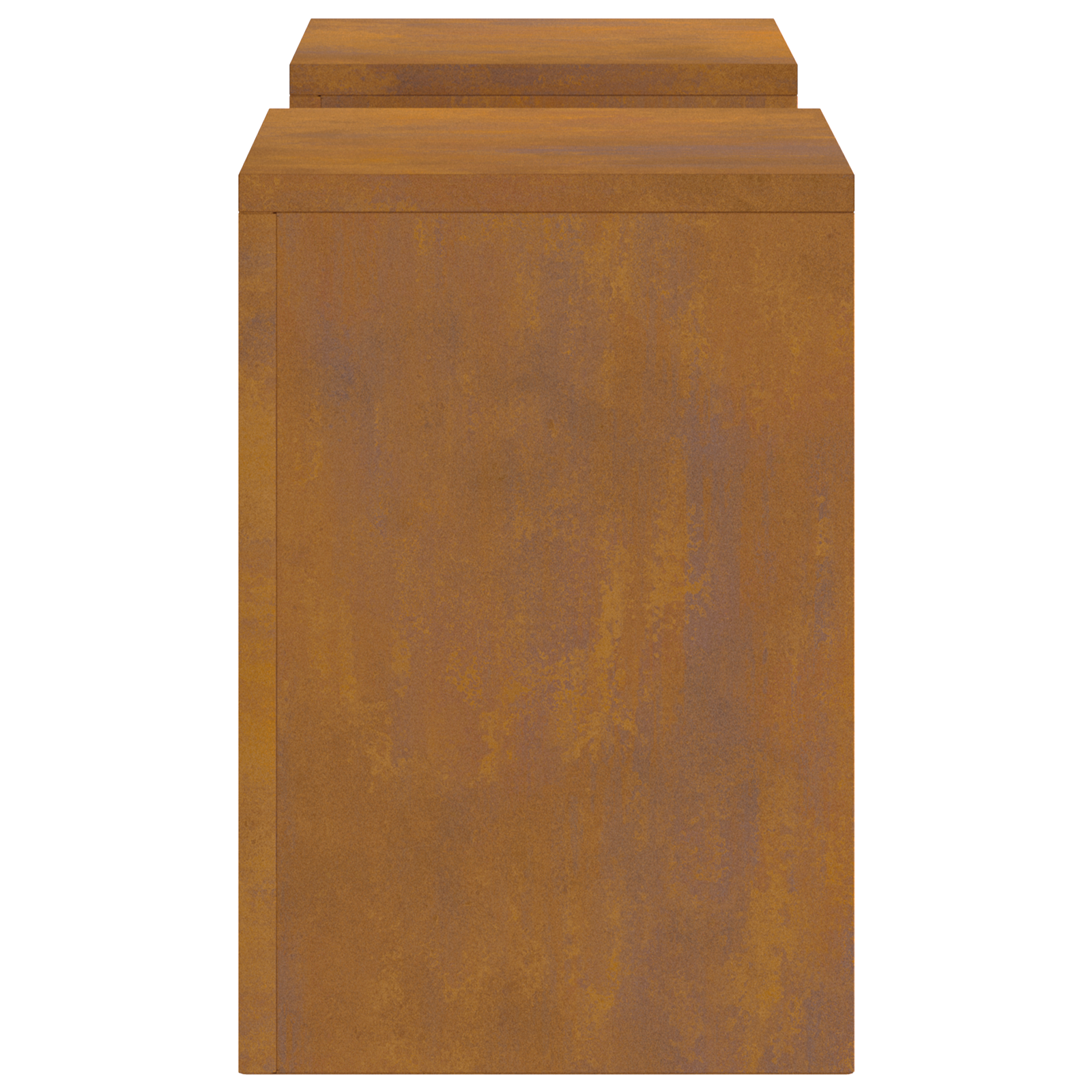 Supporti per Piante da Esterno Pillar 2 pz 24x24x35 cm Acciaio Corten