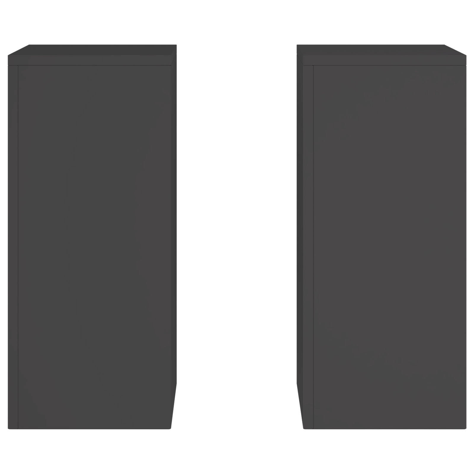 Supporti per Piante da Esterno Colonna 2 pz Nero 24x24x55 cm Acciaio