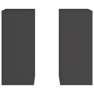 Supporti per Piante da Esterno Colonna 2 pz Nero 24x24x55 cm Acciaio