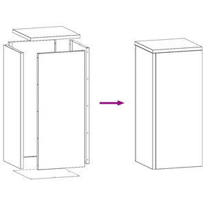 Supporti per Piante da Esterno Pillar 2 pcs Antracite 24x24x55 cm Acciaio