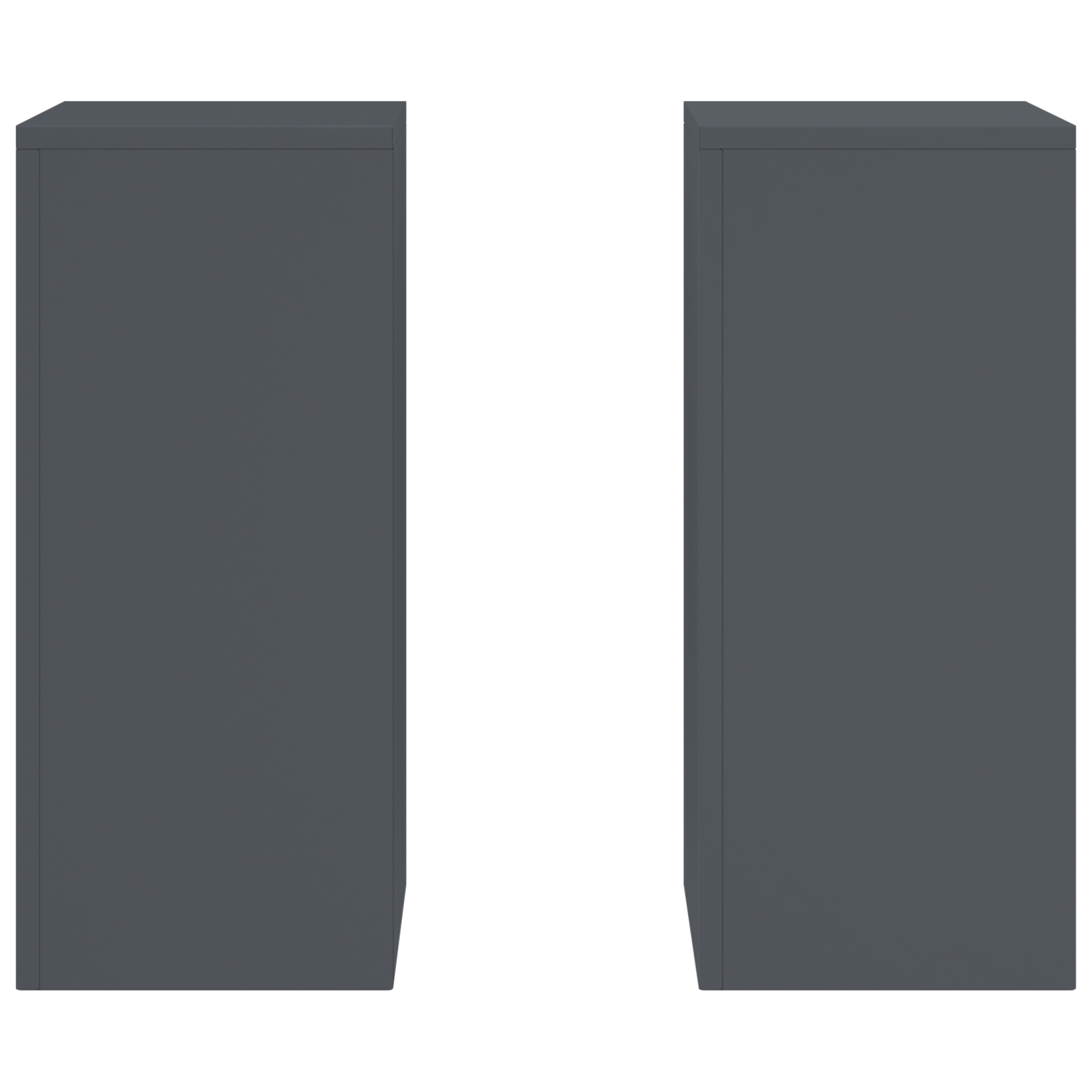 Supporti per Piante da Esterno Pillar 2 pcs Antracite 24x24x55 cm Acciaio