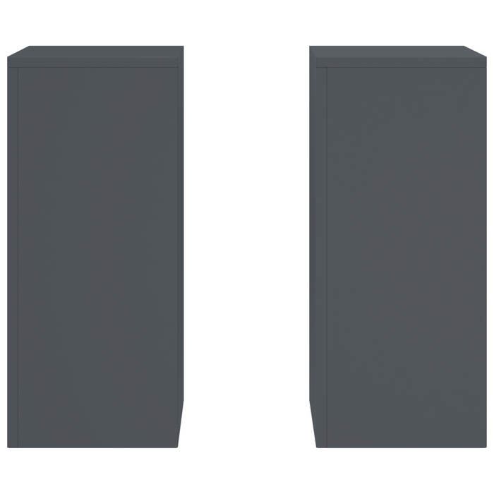 Supporti per Piante da Esterno Pillar 2 pcs Antracite 24x24x55 cm Acciaio