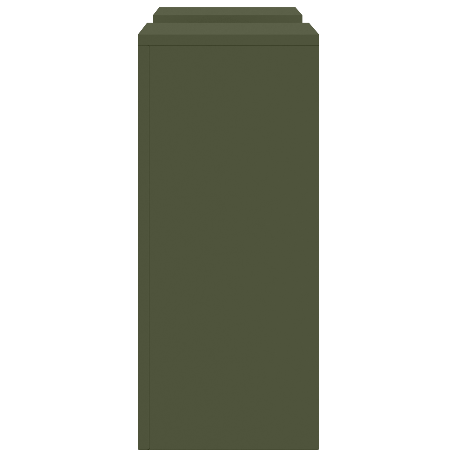 Supporti per Piante da Esterno Pillar 2 pz Verde Oliva 24x24x55 cm Acciaio