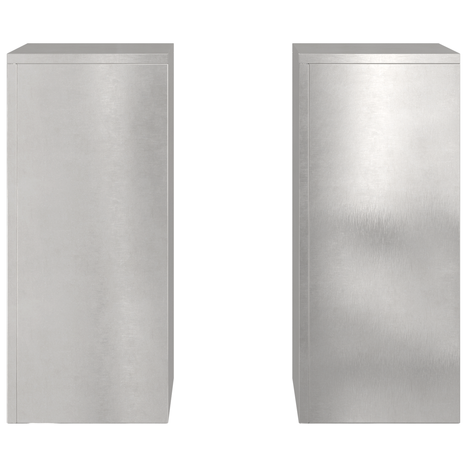 Porta Piante da Esterno Pilastro 2 pz 24x24x55 cm Acciaio Inossidabile