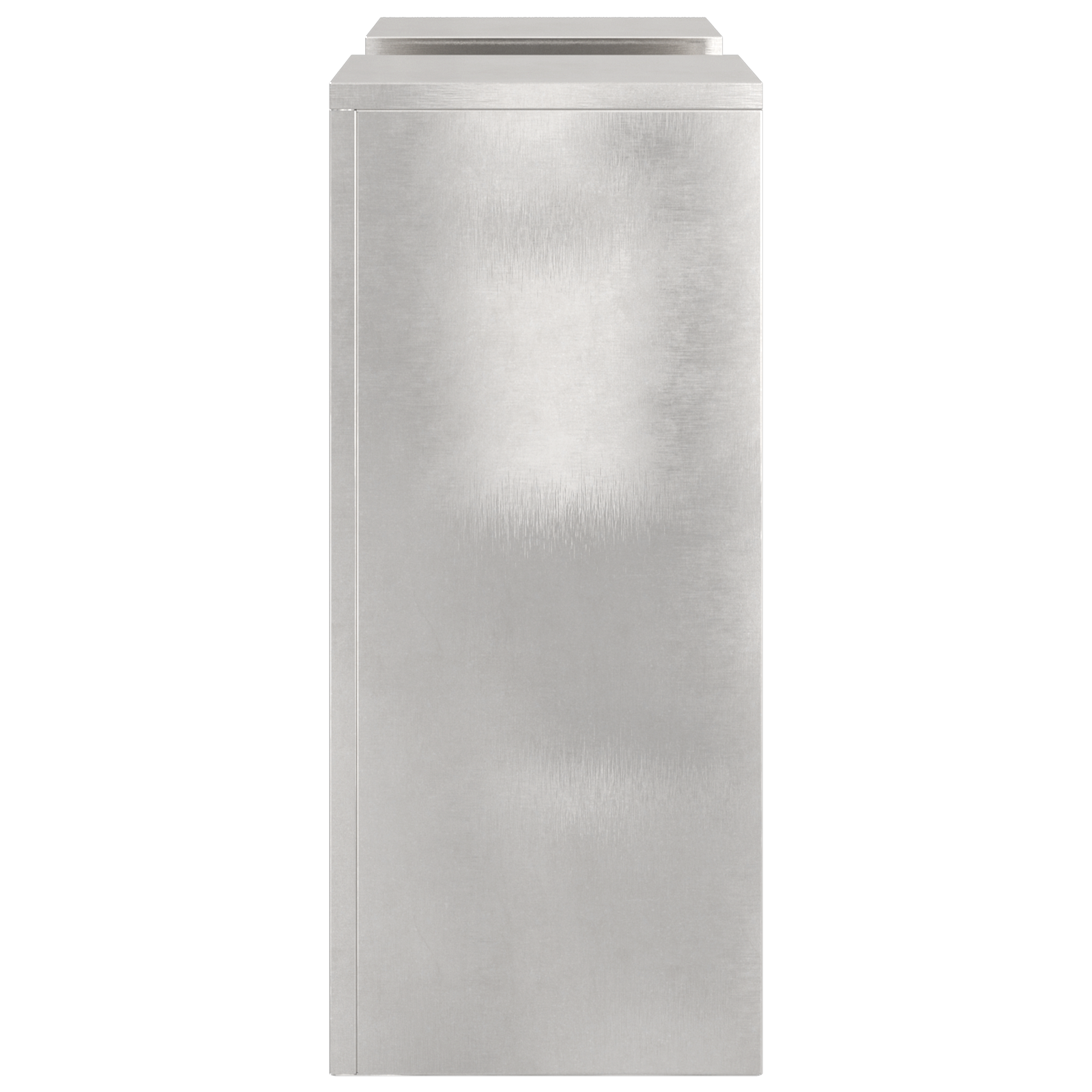 Porta Piante da Esterno Pilastro 2 pz 24x24x55 cm Acciaio Inossidabile