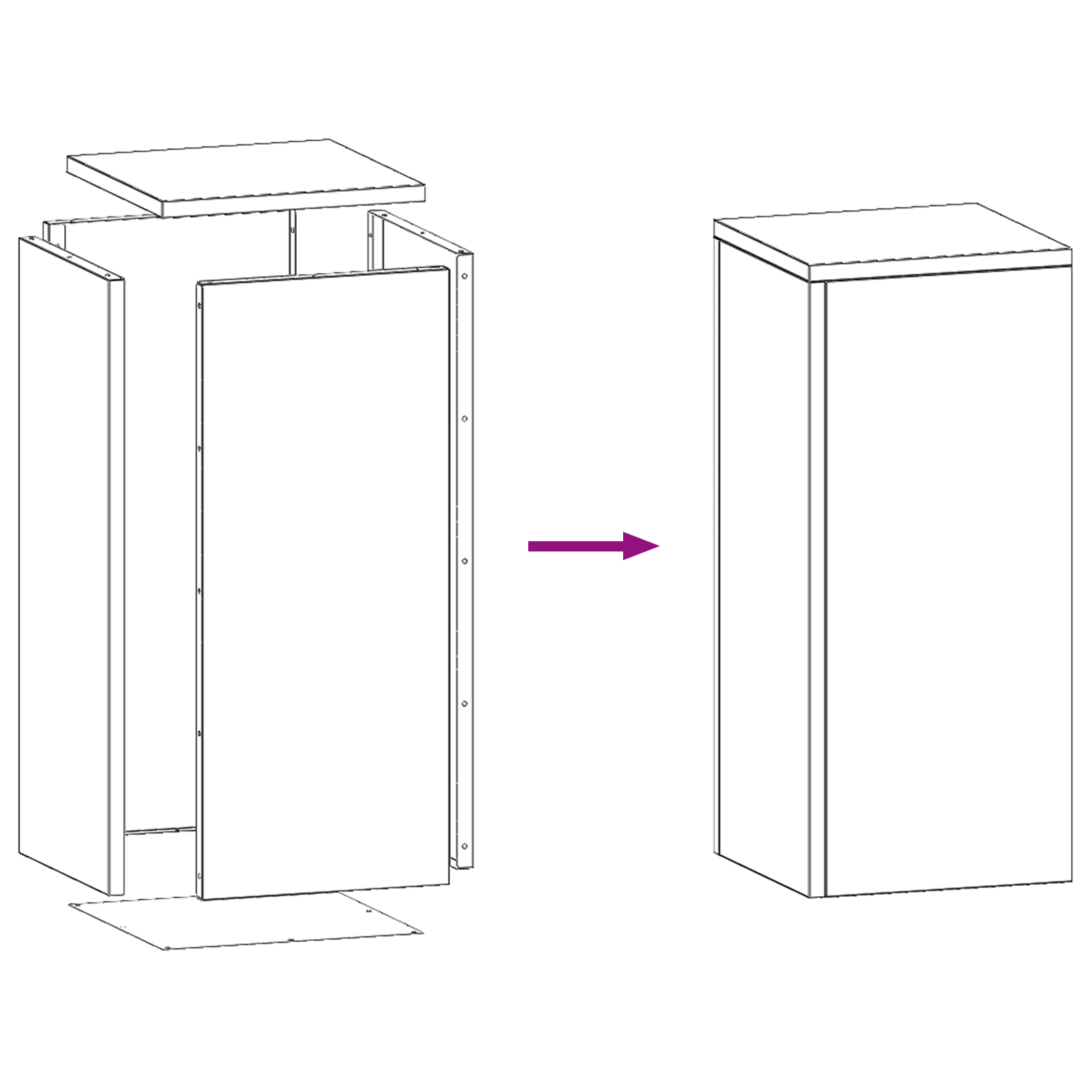 Supporti per Piante da Esterno Set 2 pz 24x24x55 cm Acciaio Zincato