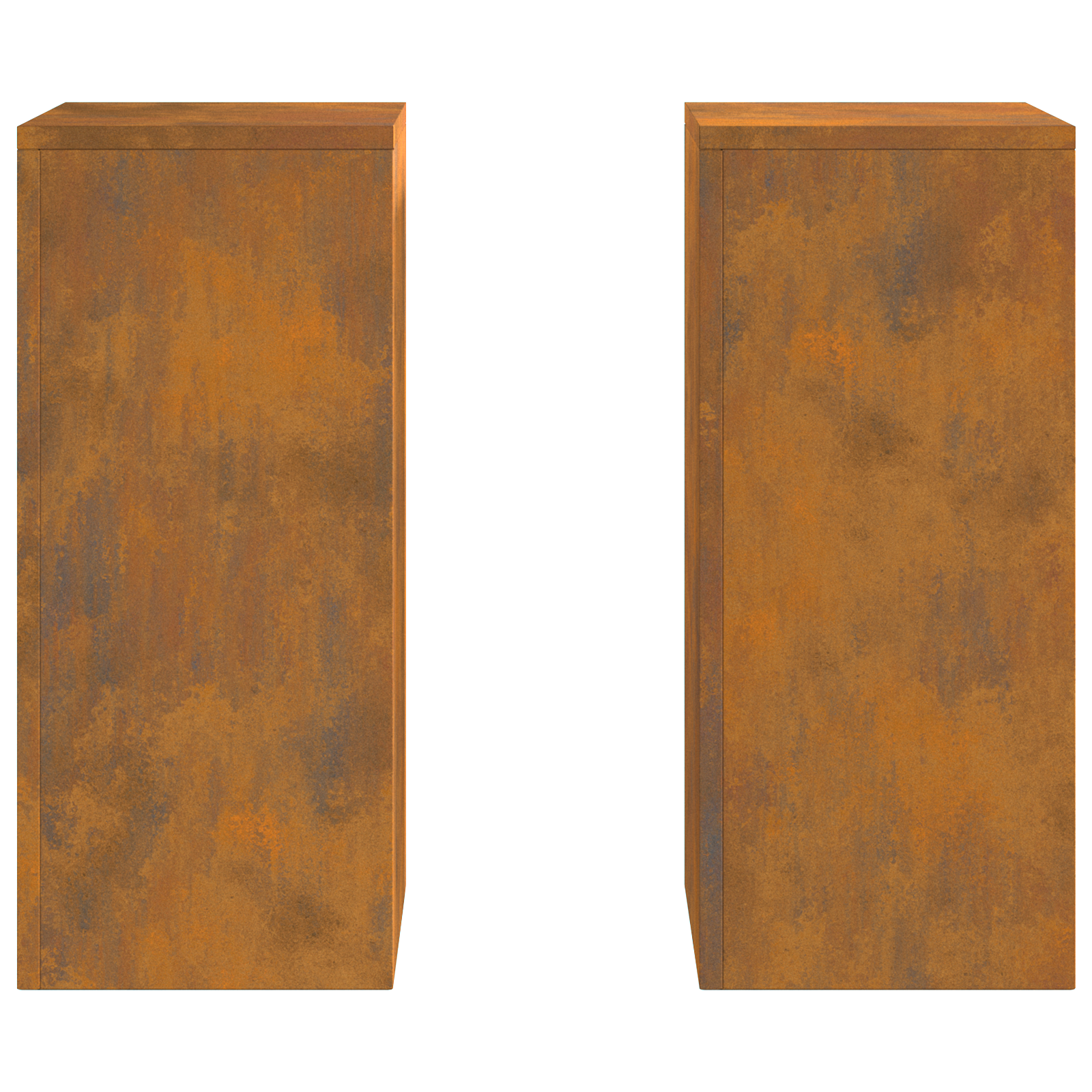 Supporti per Piante da Esterno Pillar 2 pcs 24x24x55 cm Acciaio Resistente