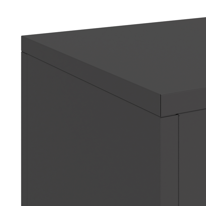 Supporti per Piante da Esterno Pillar 2 pz Nero 24x24x75 cm Acciaio