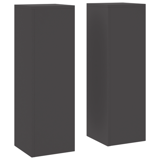 Supporti per Piante da Esterno Pillar 2 pz Nero 24x24x75 cm Acciaio