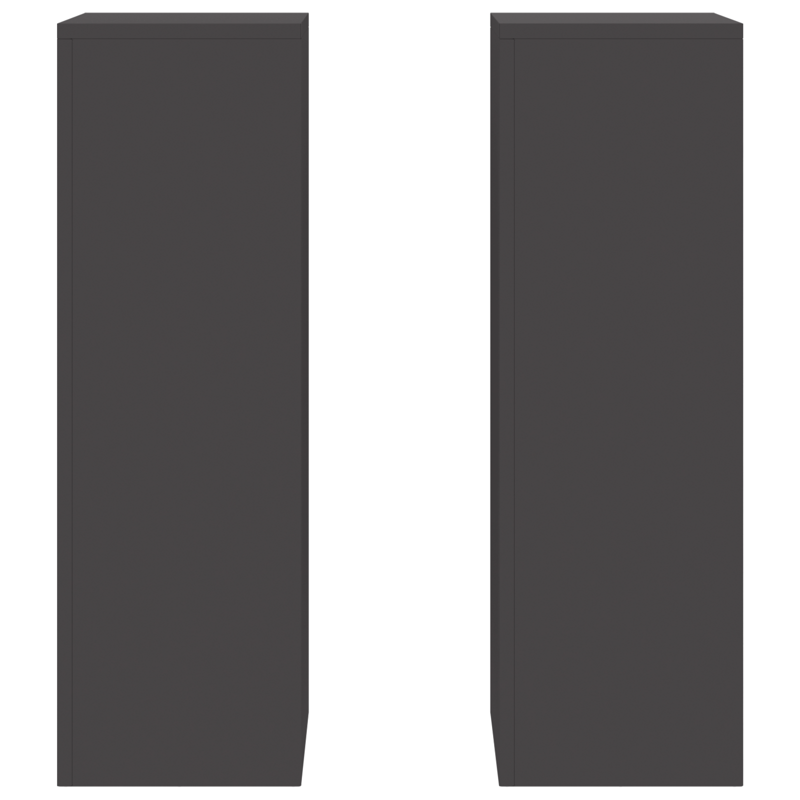 Supporti per Piante da Esterno Pillar 2 pz Nero 24x24x75 cm Acciaio