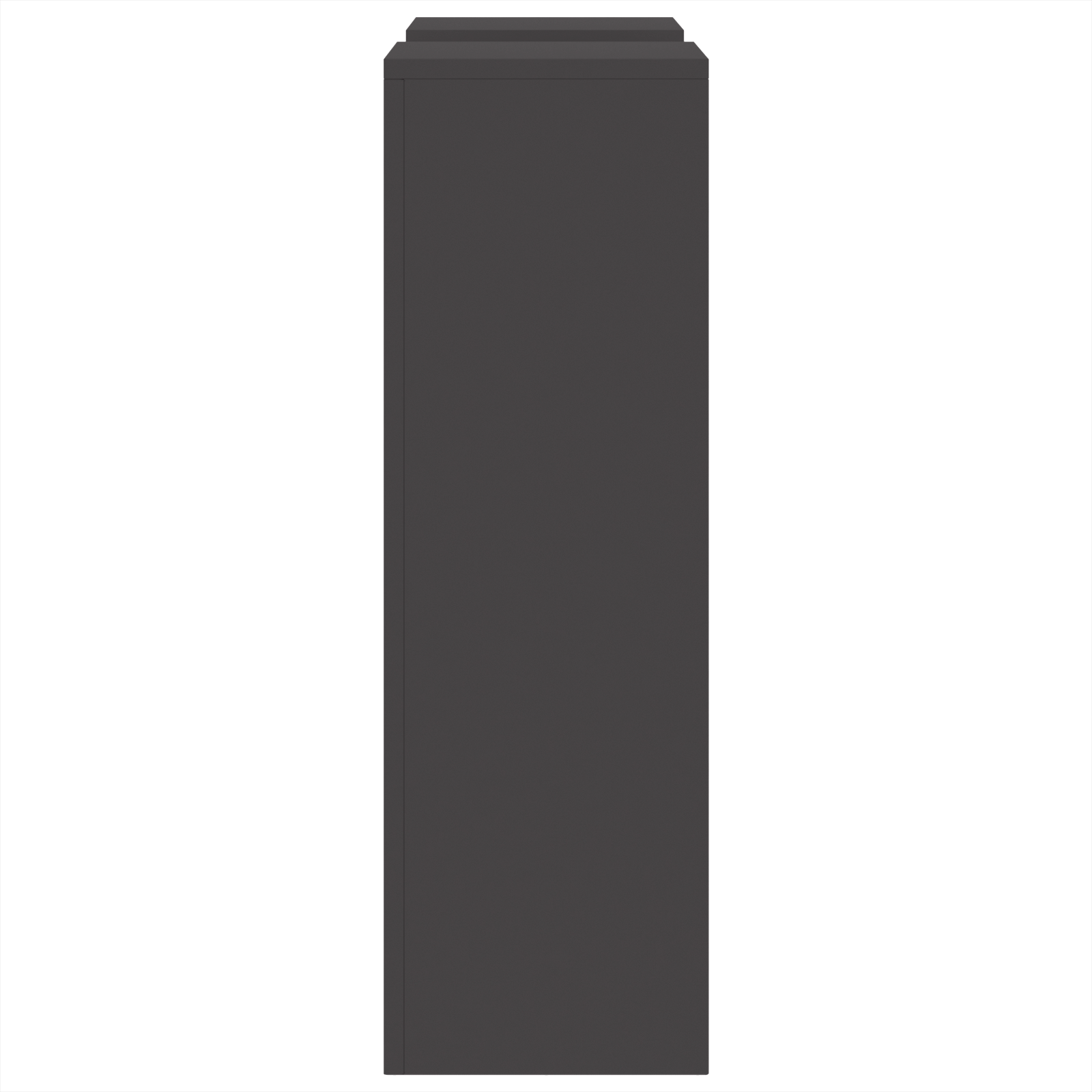 Supporti per Piante da Esterno Pillar 2 pz Nero 24x24x75 cm Acciaio