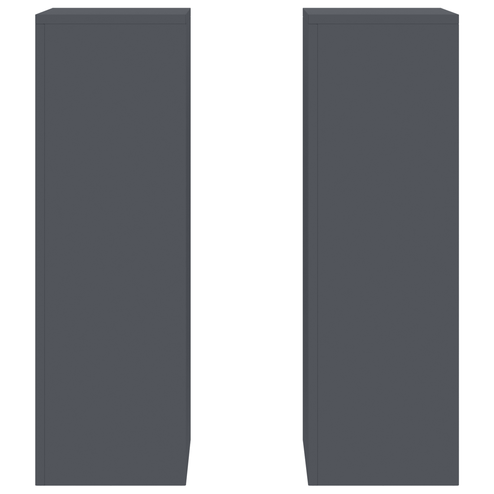 Supporti per Piante da Esterno Pilastro 2 pz Antracite 24x24x75 cm Acciaio