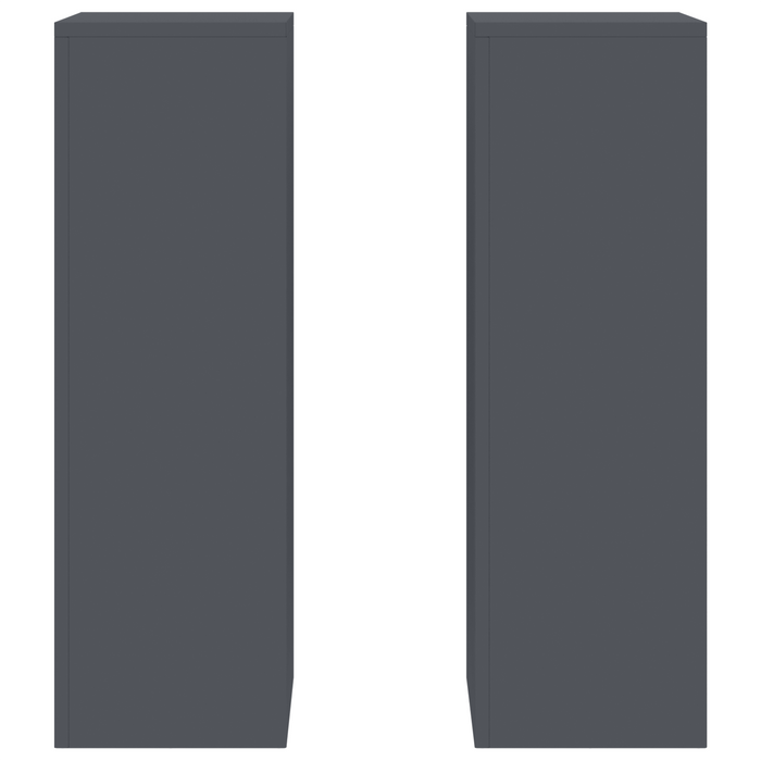 Supporti per Piante da Esterno Pilastro 2 pz Antracite 24x24x75 cm Acciaio