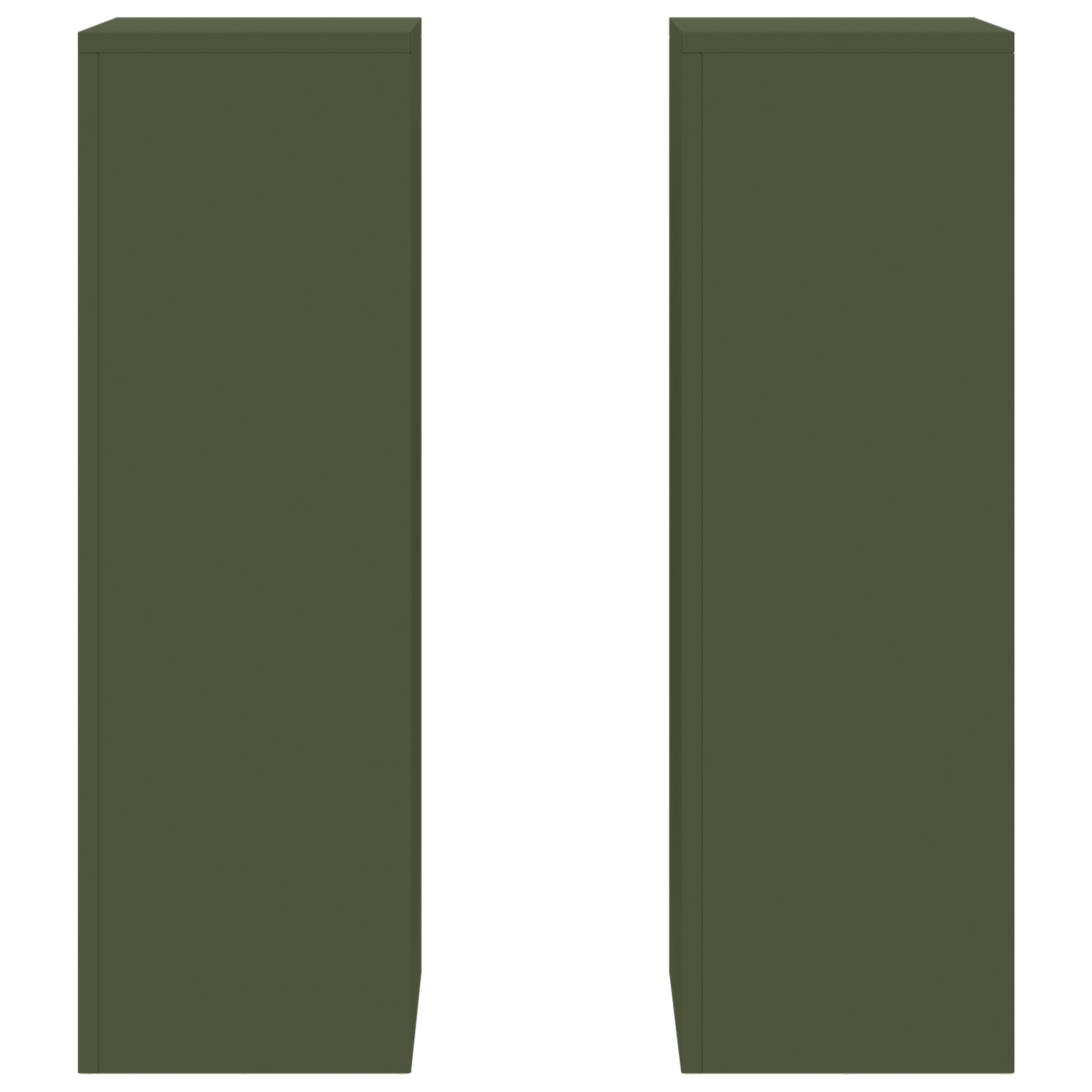 Supporti per Piante da Esterno Pillar 2 pcs Verde Oliva 24x24x75 cm Acciaio