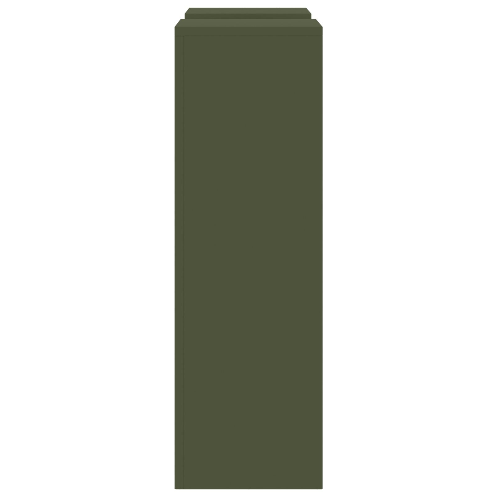 Supporti per Piante da Esterno Pillar 2 pcs Verde Oliva 24x24x75 cm Acciaio