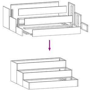 Fioriera da Giardino 3 Livelli 90x90x35 cm Acciaio Nero