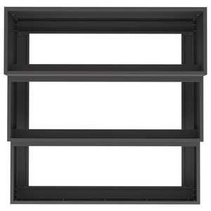 Fioriera da Giardino 3 Livelli 90x90x35 cm Acciaio Nero