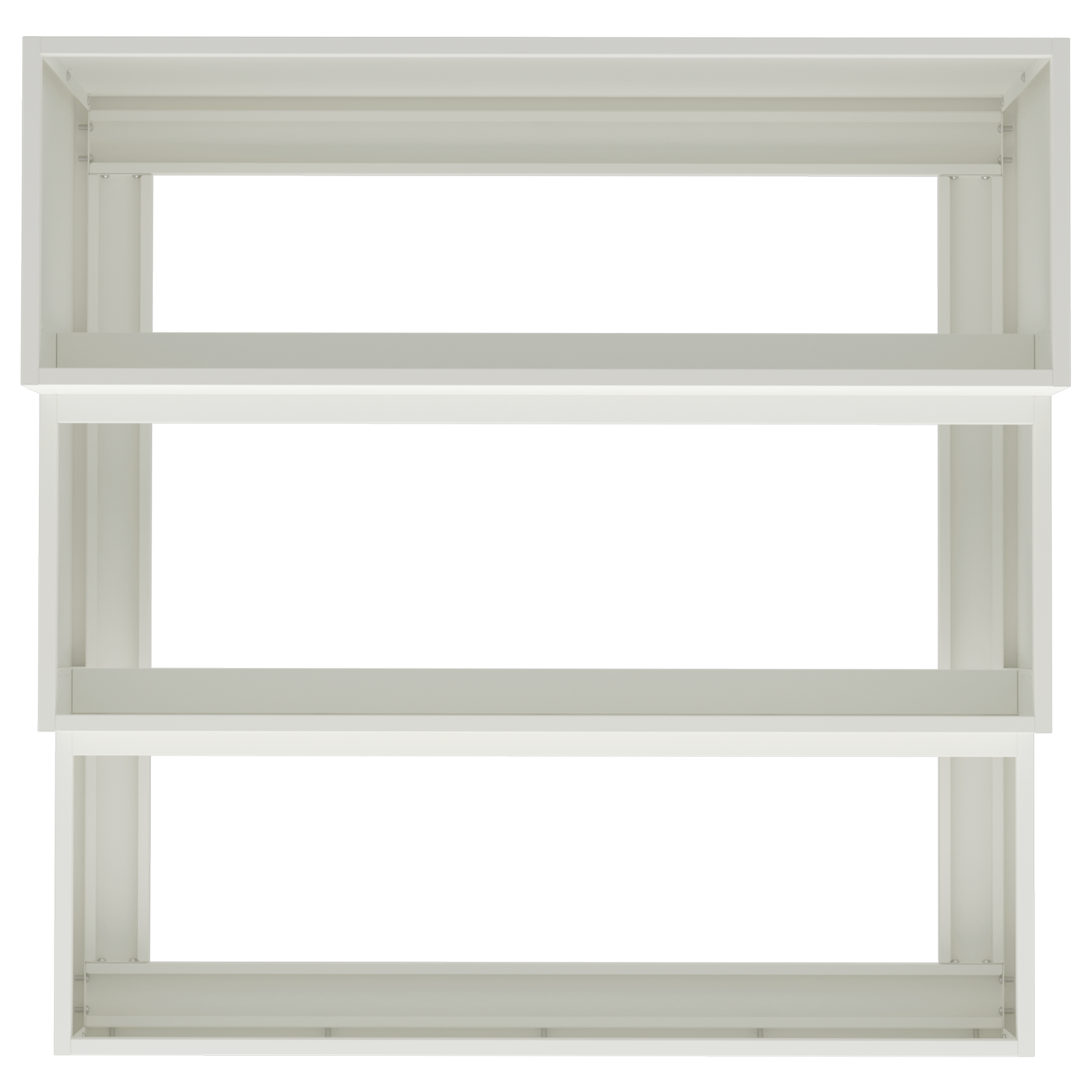 Fioriera da Giardino 3-Livelli 90x90x35 cm Bianco Acciaio