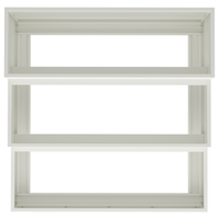 Fioriera da Giardino 3-Livelli 90x90x35 cm Bianco Acciaio