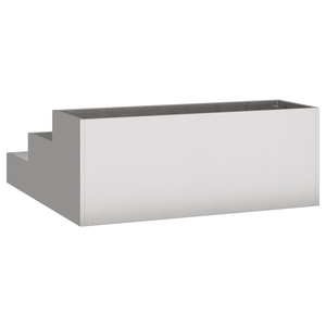 Fioriera da Giardino 3-Livelli 90x90x35 cm Acciaio Inossidabile