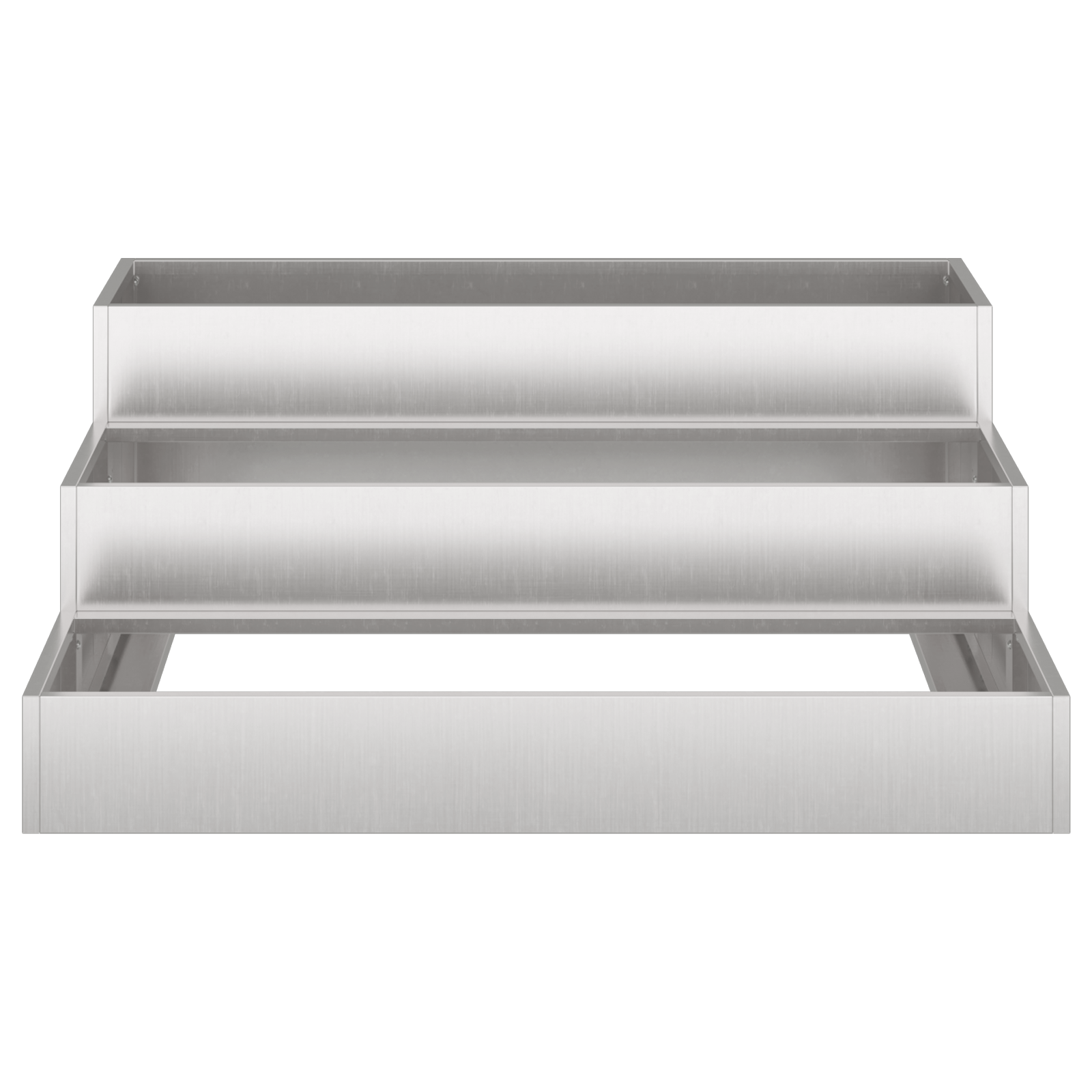 Fioriera da Giardino 3-Livelli 90x90x35 cm Acciaio Inossidabile