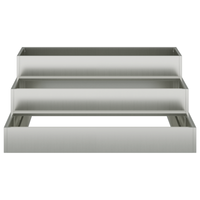 Fioriera da Giardino a 3 Piani 90x90x35 cm in Acciaio Zincato