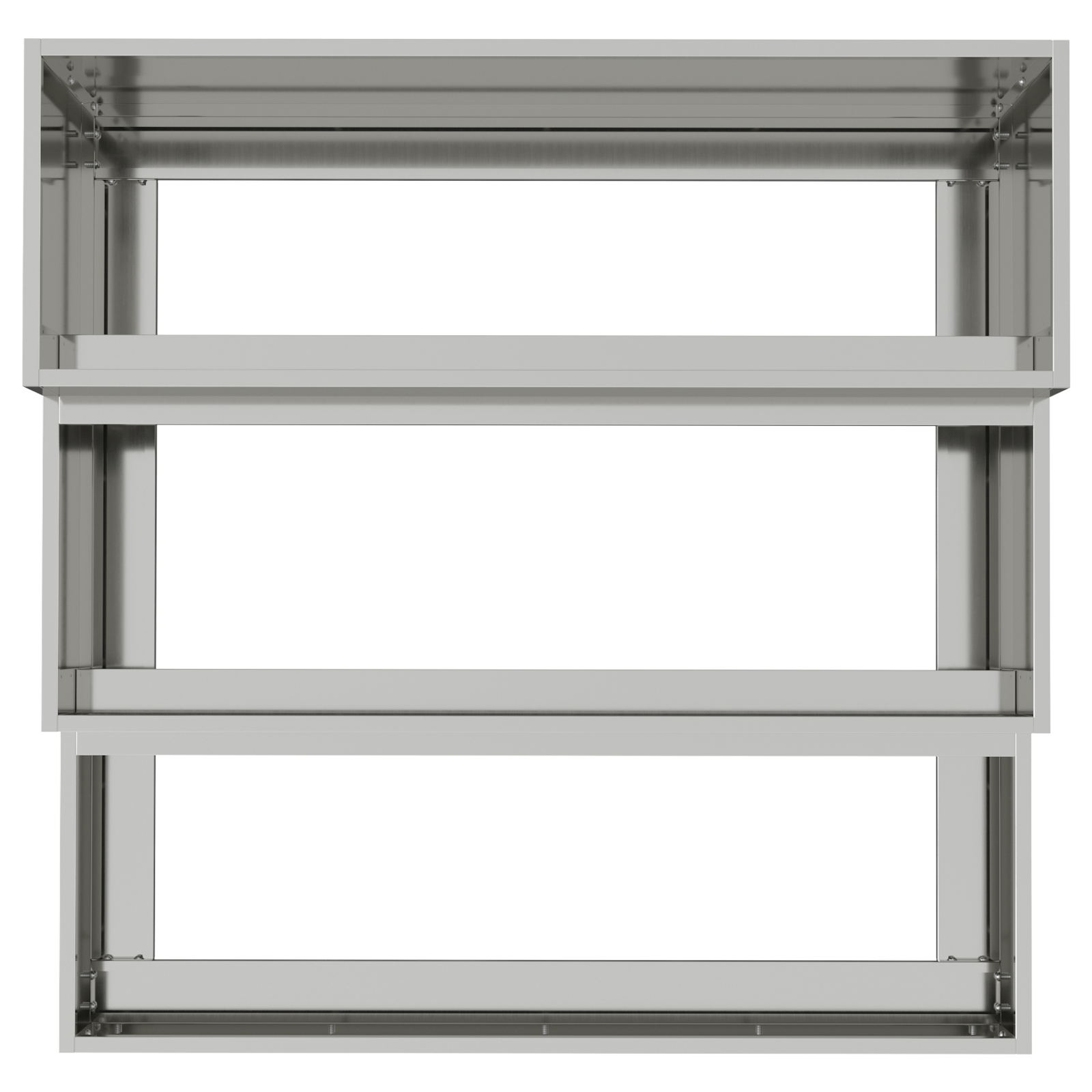 Fioriera da Giardino a 3 Piani 90x90x35 cm in Acciaio Zincato