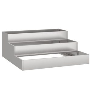 Fioriera da Giardino 3-Livelli 90x90x35 cm Acciaio Inossidabile