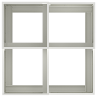 Fioriera da Giardino 80x80x48 cm Acciaio Bianco