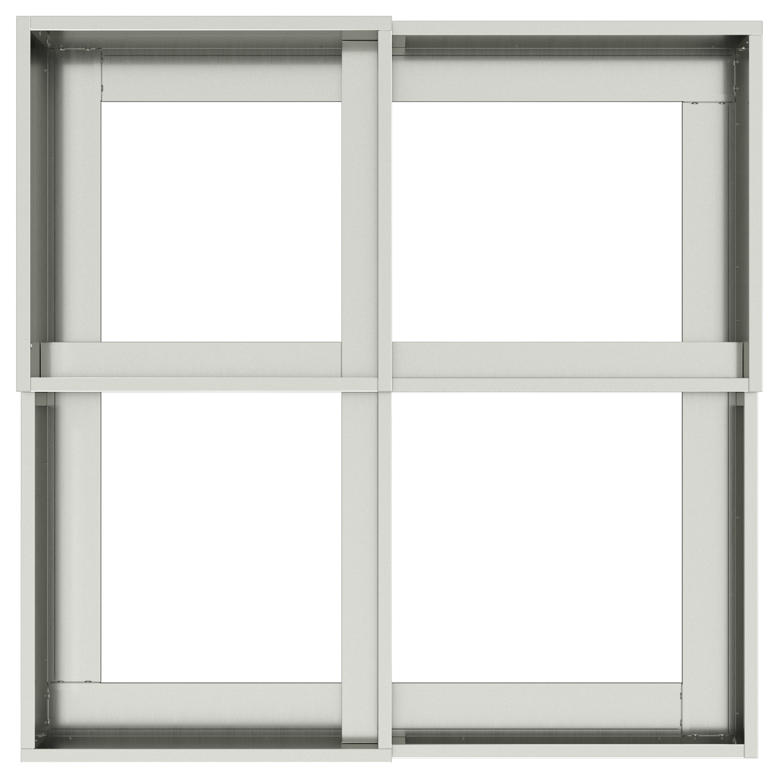 vivaXL Fioriera da Giardino 100x100x48 cm Acciaio Zincato