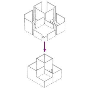 vasi da giardino  80x80x60 cm Acciaio Nero