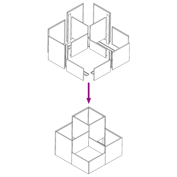 vasi da giardino  80x80x60 cm Acciaio Nero