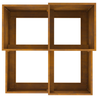 Fioriera da Giardino 100x100x60 cm in Acciaio Invecchiato