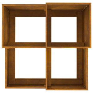 Fioriera da Giardino 100x100x60 cm in Acciaio Invecchiato