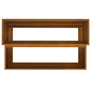 Fioriera da Giardino 2 Livelli 100x60x45 cm Acciaio Invecchiato