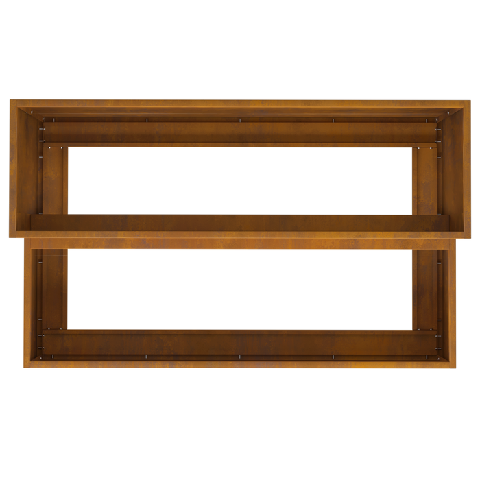 Fioriera da Giardino 2 Livelli 100x60x45 cm Acciaio Invecchiato