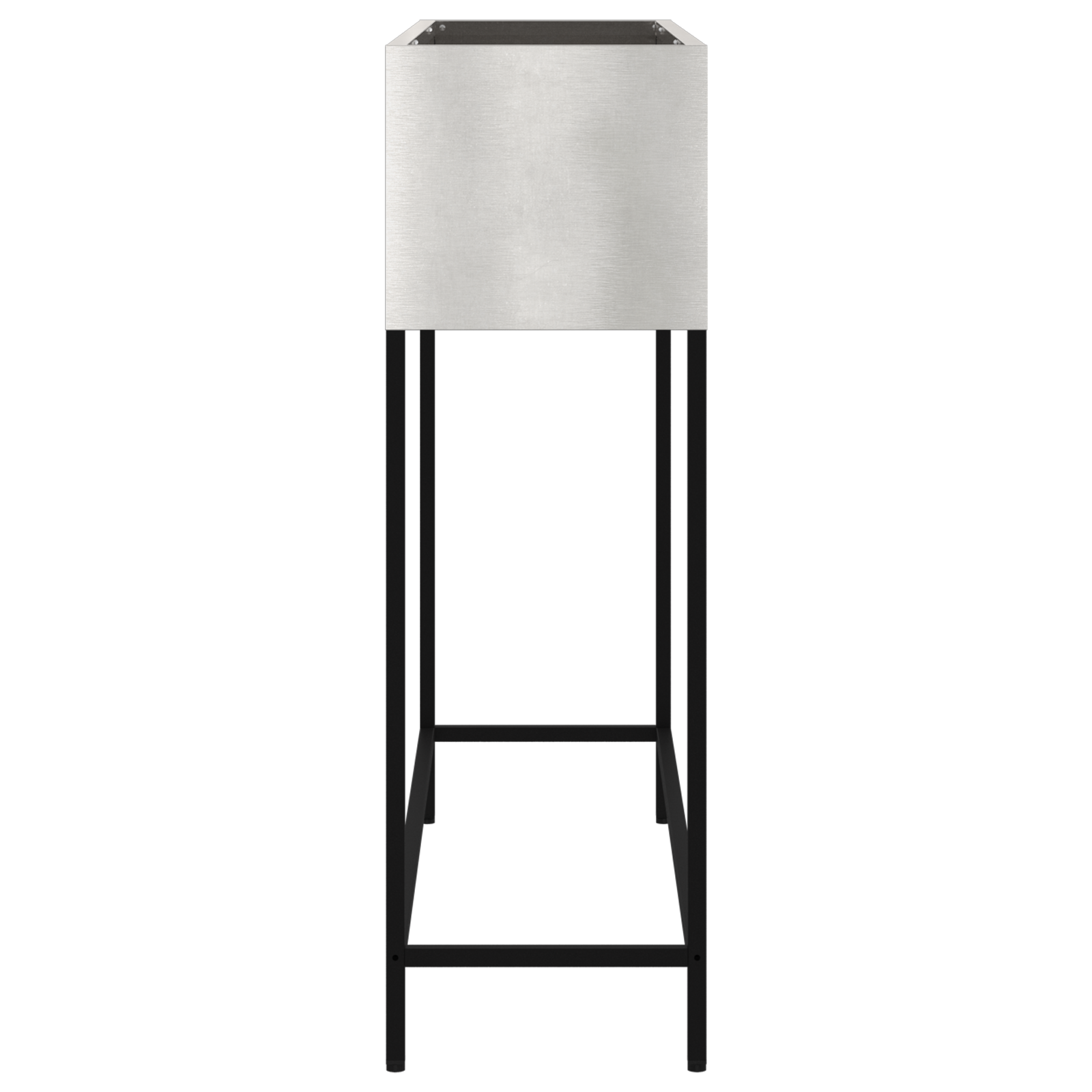 Pianter da Giardino Rialzato 100x26x82 cm in Acciaio Inossidabile