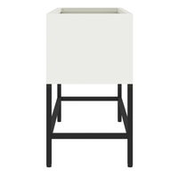 Cassone da Giardino Rialzato 60x26x45 cm Acciaio Bianco