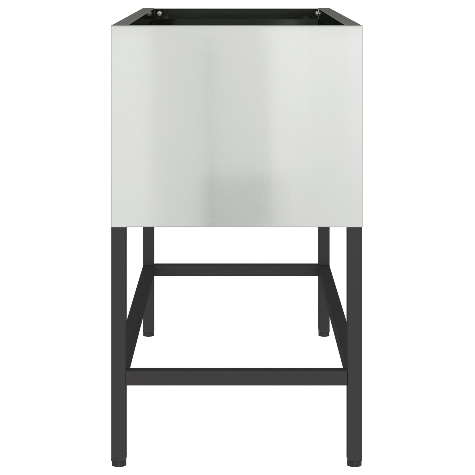 Lettiera per Giardino 60x26x45 cm Acciaio Zincato