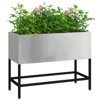 Lettiera per Giardino 60x26x45 cm Acciaio Zincato