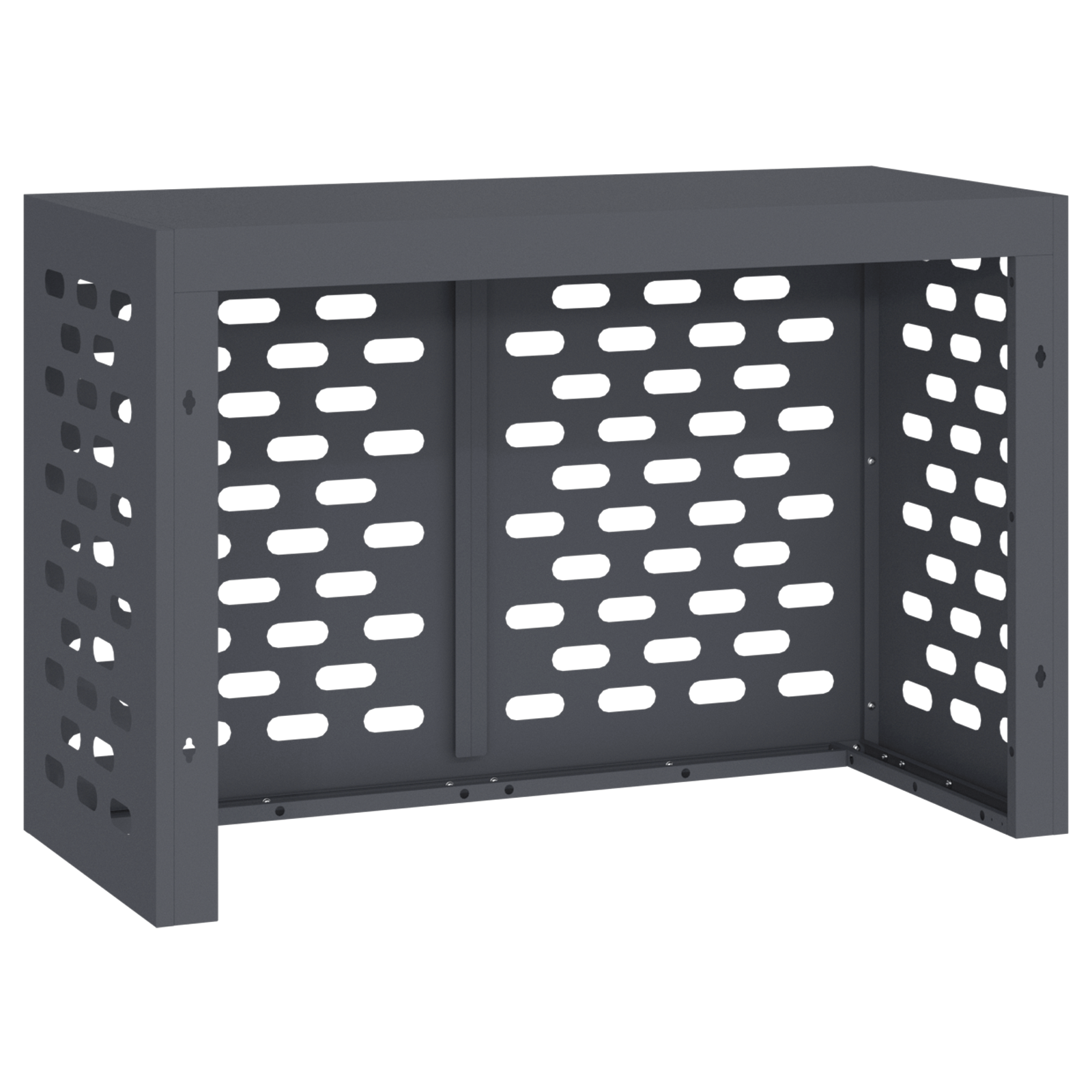 Copertura per Condizionatore d'Aria Antracite 90x40x60 cm Acciaio