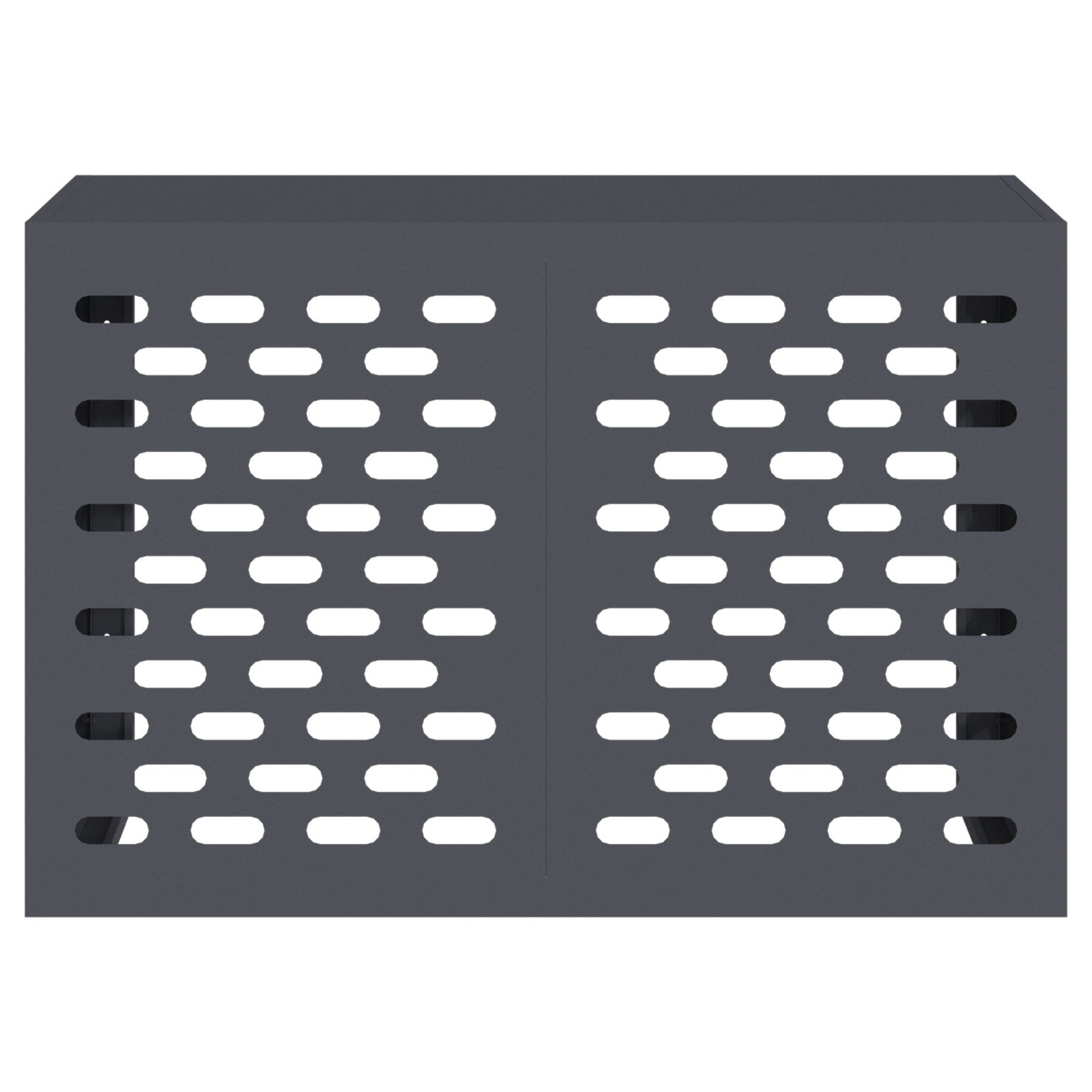 Copertura per Condizionatore d'Aria Antracite 90x40x60 cm Acciaio