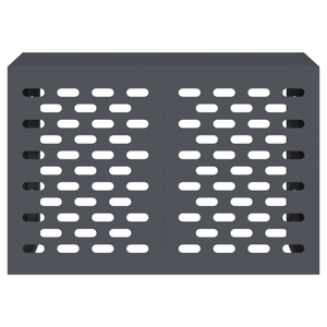 Copertura per Condizionatore d'Aria Antracite 90x40x60 cm Acciaio