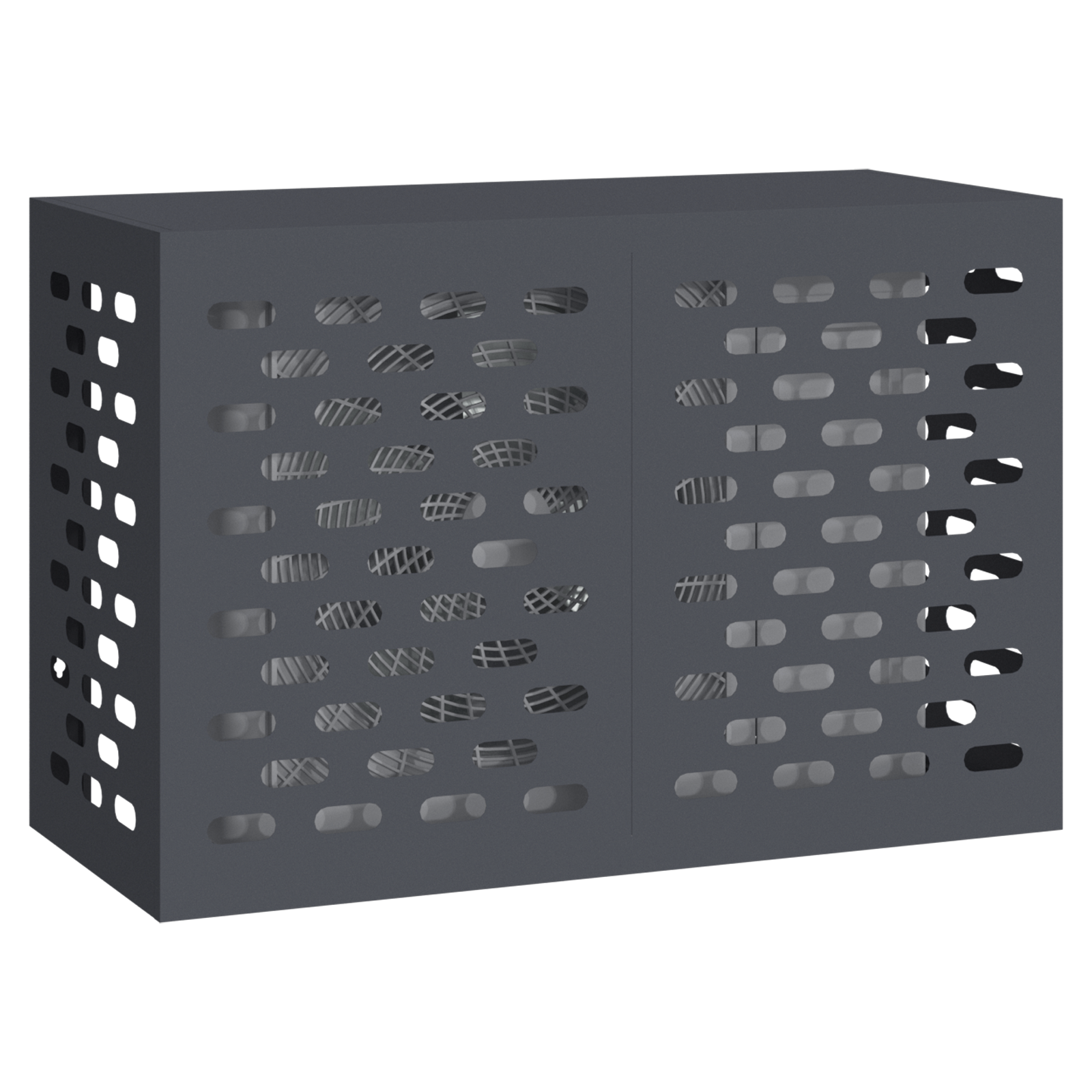 Copertura per Condizionatore d'Aria Antracite 90x40x60 cm Acciaio