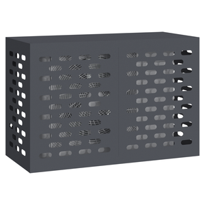 Copertura per Condizionatore d'Aria Antracite 90x40x60 cm Acciaio