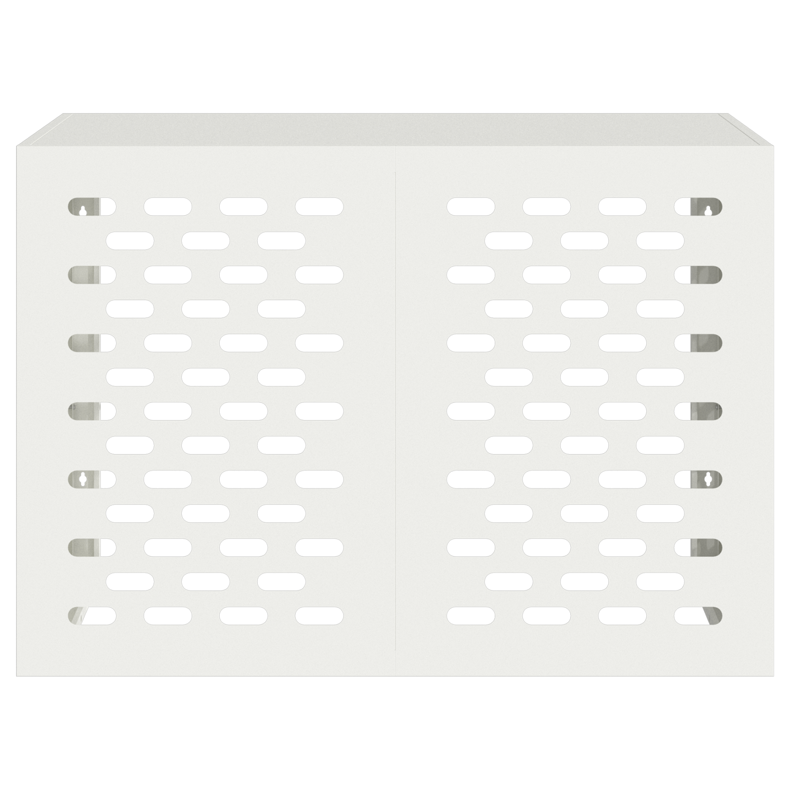 Copertura per Condizionatore d'Aria - Bianco, 100x50x70 cm, Realizzata in Metallo