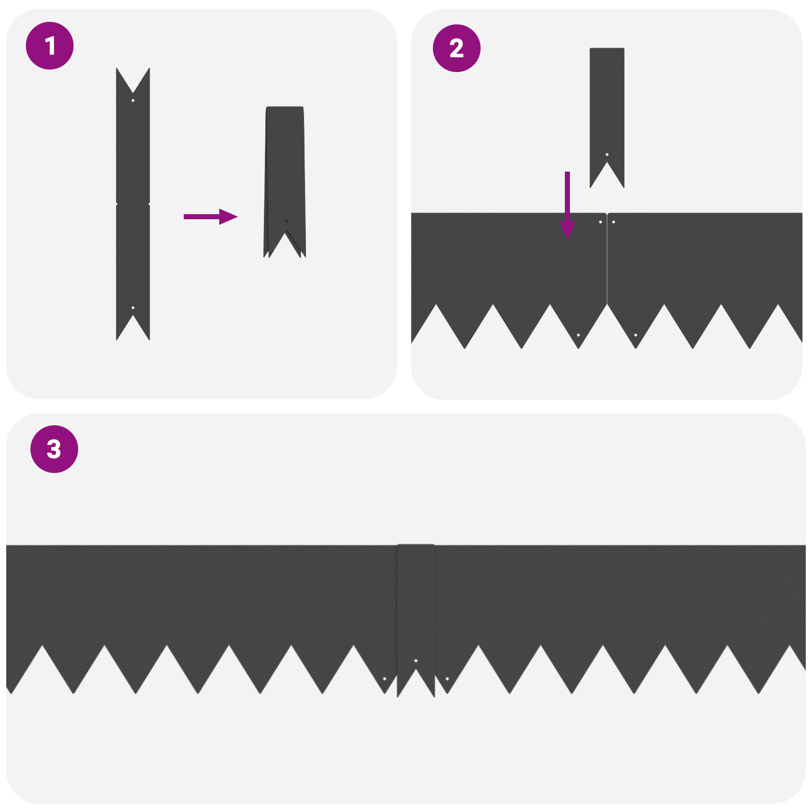 Bordi Prato 10 pezzi Nero 100x0.5x15 cm Acciaio
