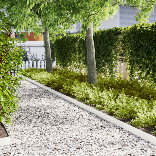 Bordature per prato 30 pz Bianco 100x0.5x15 cm Plastica